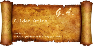 Gulden Arita névjegykártya